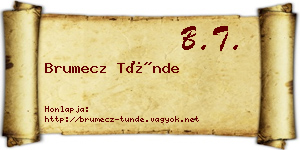 Brumecz Tünde névjegykártya